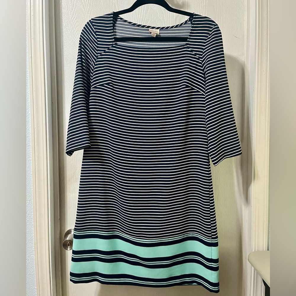 Navy striped dress